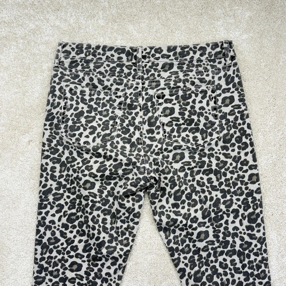 Ann Taylor LOFT Jeans Womens 8 Gray Mid Rise Modern Skinny Leopard Animal Print - Picture 6 of 14